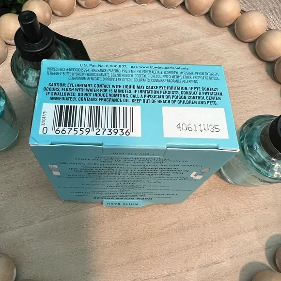 Set of 3 Bath and Body Works Wall Flower Fragrance Refill Warm Ocean Breeze New - Picture 4 of 8